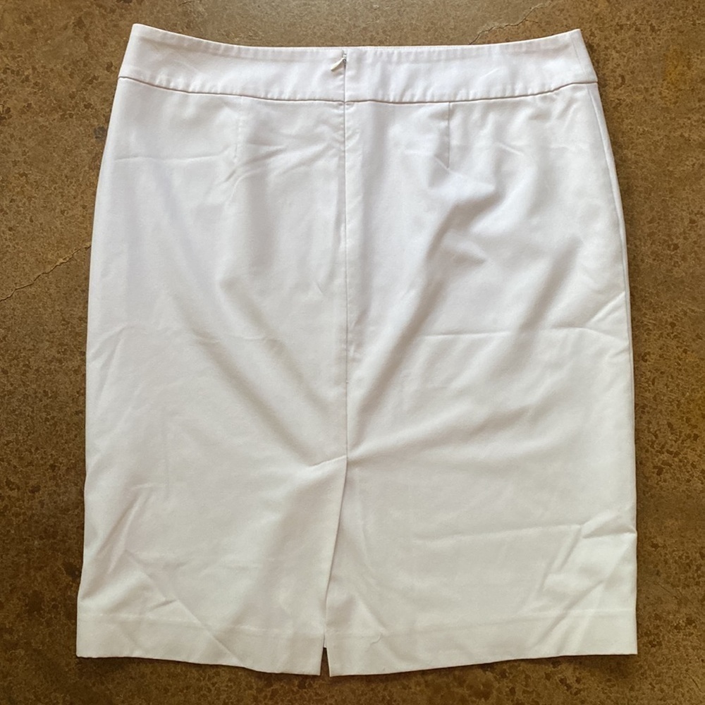 Talbots White Lined Stretch Flat Front Pencil Ski… - image 6